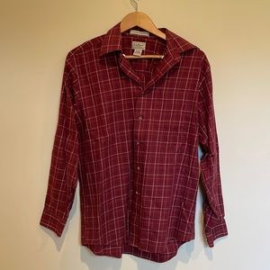 L.L. Bean Maroon Button Down, Size M